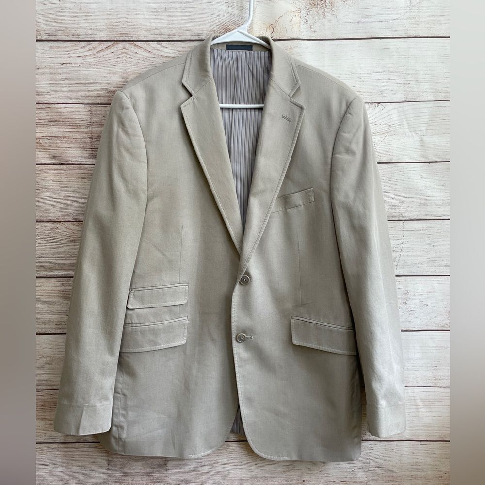 MADISON‎ LIGHTWEIGHT COTTON BLAZER IN CREAM. SIZE 40R
